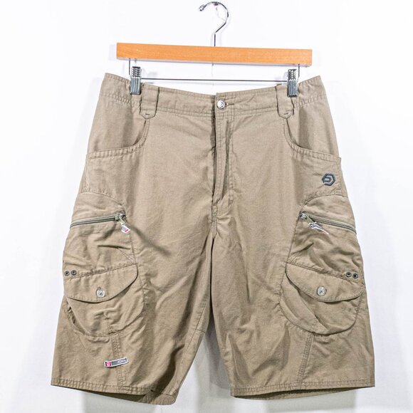 Ocean Pacific Cargo Zip Pocket Shorts Gorpcore Surf Skate 31 Y2K Streetwear - Picture 1 of 8